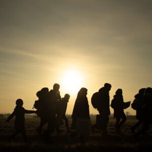 Migrants,Walk,Towards,The,Turkey's,Pazarkule,Border,Crossing,With,Greece's