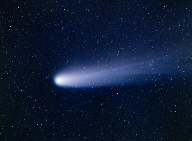 Comet Halley seen from Siding Spring Onservatory, 1987.