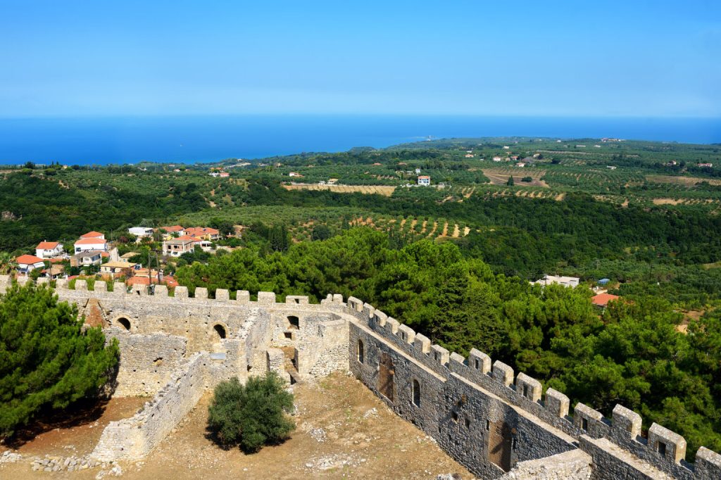 Wall's,Of,Medieval,Chlemoutsi,("clermont"),Castle,In,Greece,,Peloponnese,,Kyllini andravida,