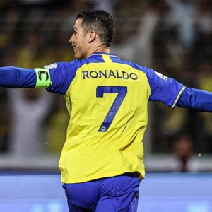 Cristiano Ronaldo celebrate Al Nassr Al Wehda