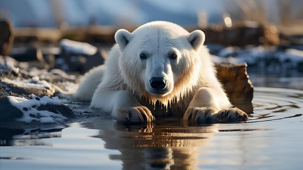 about stark visual representation global warming climate change polar bear