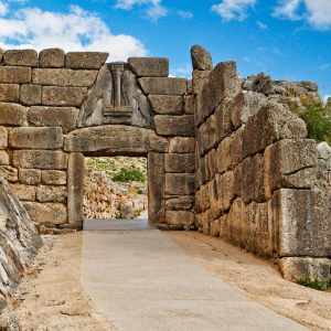 The,Road,To,Lion,Gate,(1.240,B.c.),Mycenae,,Greece