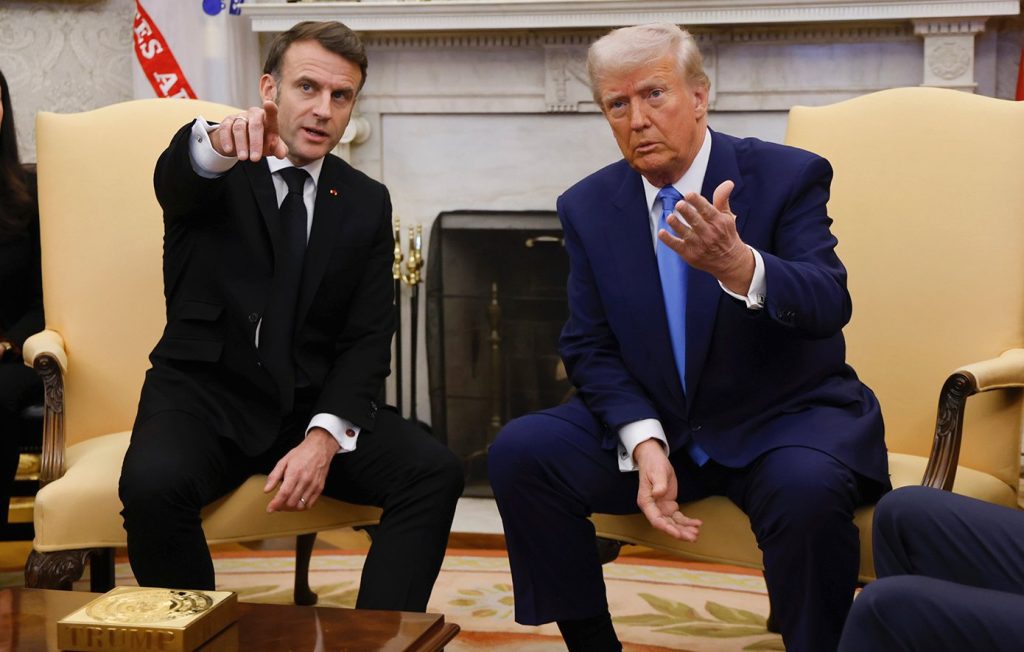 trump macron white huse