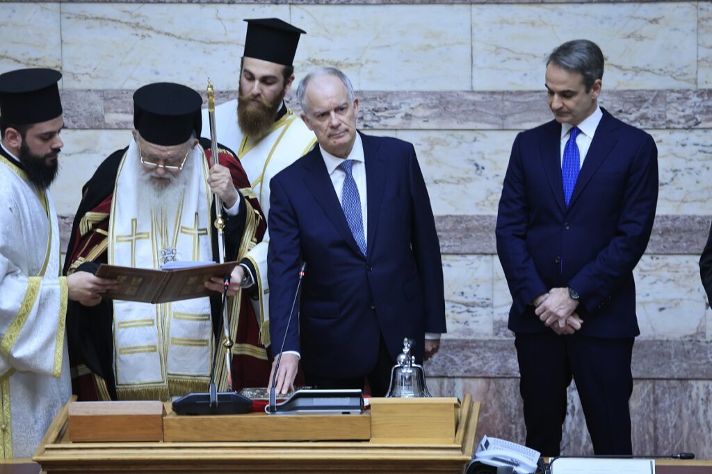 [376422] ΟΡΚΩΜΟΣΙΑ ΤΟΥ ΝΕΟΥ ΠΡΟΕΔΡΟΥ ΤΗΣ ΔΗΜΟΚΡΑΤΙΑΣ ΚΩΝΣΤΑΝΤΙΝΟΥ ΤΑΣΟΥΛΑ (ΓΙΩΡΓΟΣ ΚΟΝΤΑΡΙΝΗΣ/EUROKINISSI)