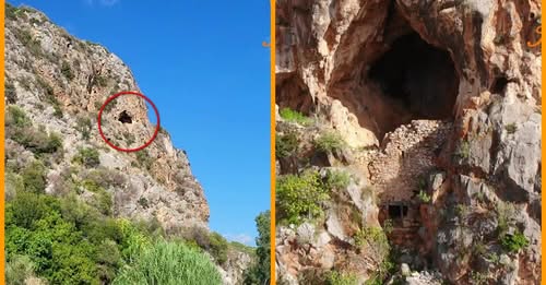 καστροσπηλιά Σασσαλότρυπα στην λίμνη Καϊάφα στην Ηλεία
