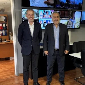 Ραδιομέγαρο της ΕΡΤ ο Δήμαρχος Αλέξης Καστρινός Συνάντηση με τον πρόεδρο Γιάννη Παπαδόπουλο