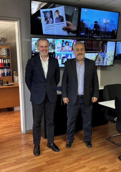 Ραδιομέγαρο της ΕΡΤ ο Δήμαρχος Αλέξης Καστρινός Συνάντηση με τον πρόεδρο Γιάννη Παπαδόπουλο