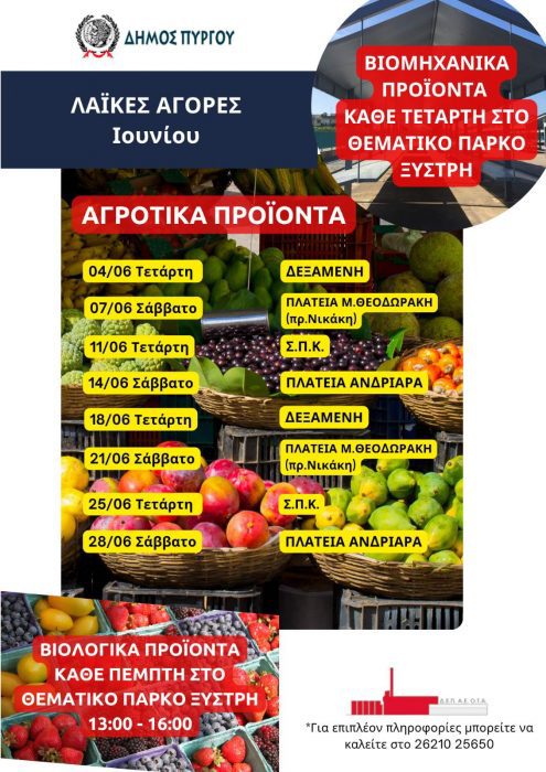 ΛΑΪΚΕΣ ΑΓΟΡΕΣ ΙΟΥΝΙΟΥ
