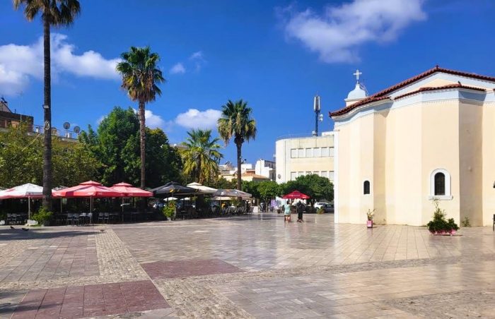 κεντρική πλατεία Αγίου Αθανασίου Αμαλιάδας kentriki plateia agiou athanasiou amaliada