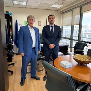 Ανδρέας Νικολακόπουλος με τον ΓΓ Συντονισμού Διαχείρισης Αποβλήτων του ΥΠΕΝ Μανώλη Γραφάκο