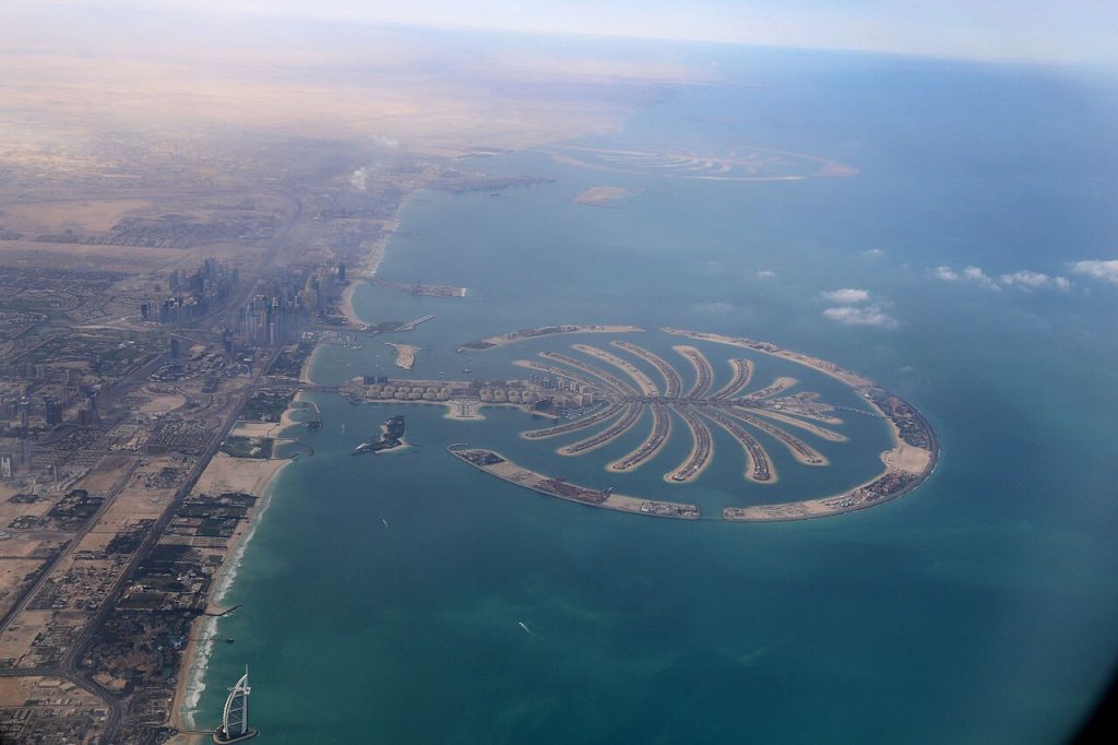 Dubai Palm Islands from the air