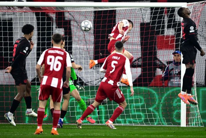 kostinia goal olympiakos leverkusen 2026